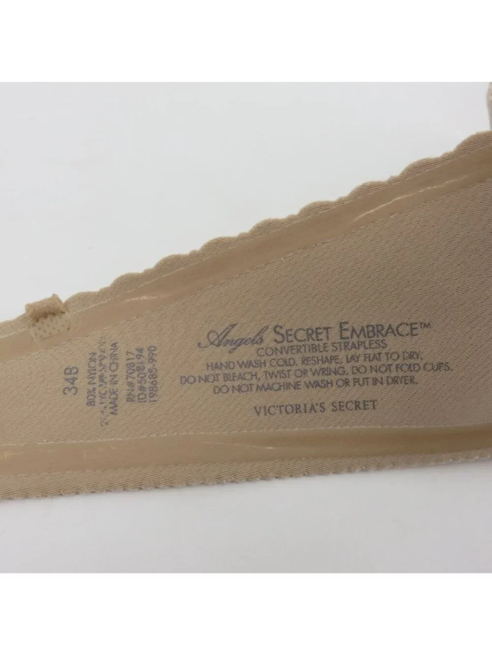 Victorias Secret 34B Angels Secret Embrace Convertible Strapless Bra Solid Beige - Picture 11 of 13